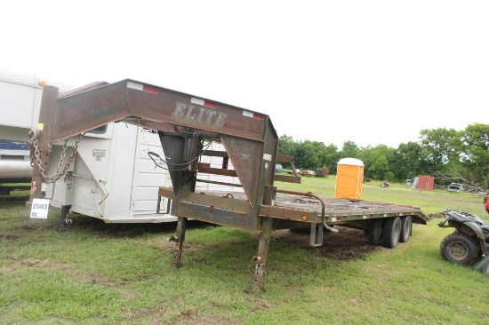2008 ELITE FLATEBED TRAILER20' W/5' DOVE TAILWT:4536VIN: 1E9BF25278S230342