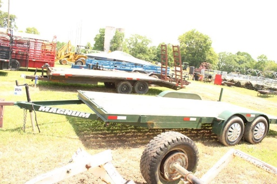 14' W/2' DOVE & RAMP MAGNUM BRAND UTILITY TRAILER, 2 AXLE