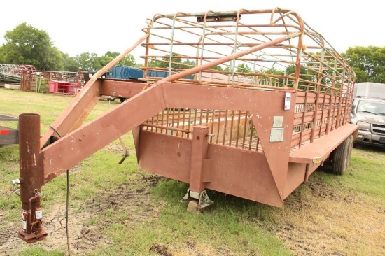20' STOCK CATTLE TRAILER- BOS ONLY1 CUT GATE