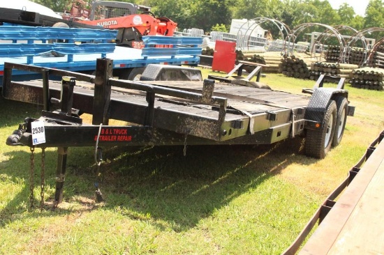 18' BUMPER PULL TRAILER W/ 5' RAMPS W/2' DOVE2 AXLES