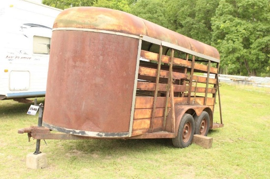 16' BUCKSKIN BUMPER PULL LIVESTOCK TRAILER NUMBERS NOT VISIBLE