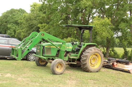 5510 JOHN DEERE TRACTOR W/ FRONT END LOADERSHOWING 29.4 HOURS, SN: LV5510S150355