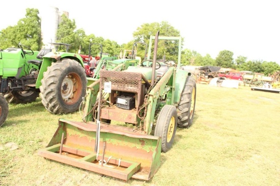 1070 JOHN DEERE TRACTOR W/440 FRONTEND LOADER; W/BACKHOE ATTACHMENTHOURS 3088EVERYTHING WORKS EXCEPT