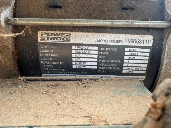 GENERATOR - NOT SURE OF RUNNING STATUSELECTTIC START, 6800 RUNNING WATTS8500 STARTING WATTSMODEL: