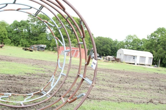 8' ROUND GAL. HAY RINGS- USED