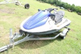 4 STROKE HONDA TURBO JET SKI W/TRAILER,MODEL# SG01,SN#ARX1200T3,HOURS 120, NEEDS BATTERY