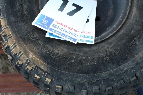 2 CT GOLF CART TIRES & RIMS 22X11.00-8