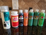 8 Large Paint Bottles, Etc. - Tested
