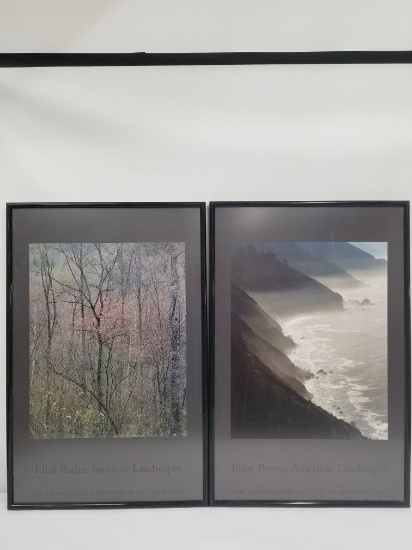 2 Framed Posters: Eliot Porter Landscapes - Some Minor Damage to Frame