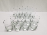 16 Drinking Glasses - 8 Rocks, 8 Standard - New