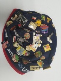 2002 Salt Lake City Winter Olympics Roots Hat with Pins
