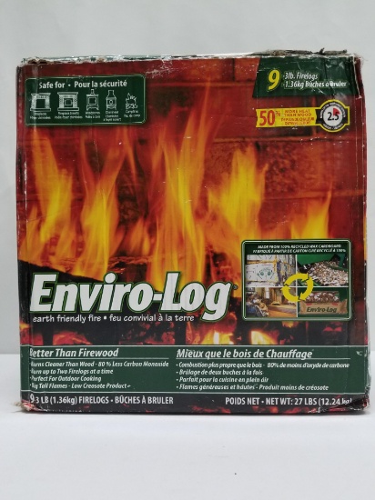 Enviro-Log - Earth Friendly Fire - 9 3lb Logs - New