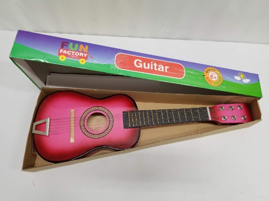 Fun Factory Childrens' 6 String Guitar - Pink - New