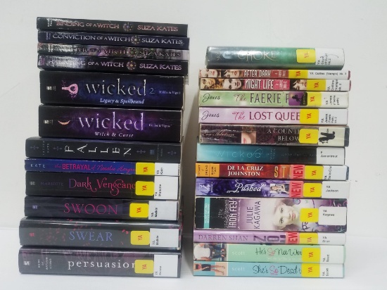 25 Fiction Books, Mostly YA Witches, Faeries, etc.