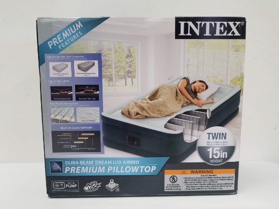 Intex Premium Pillowtop Twin Airbed Mattress - New