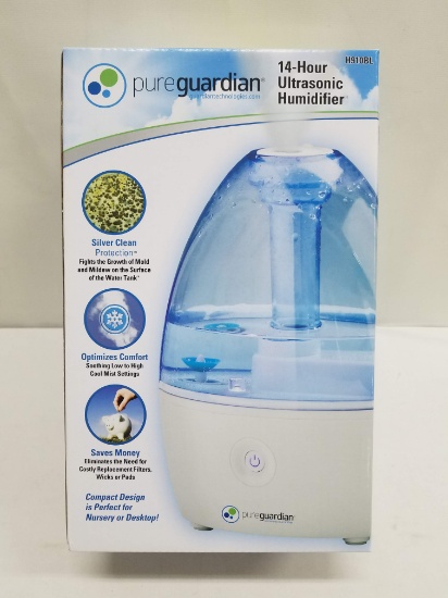 14 Hour Ultrasonic Humidifier by Pure Guardian - New