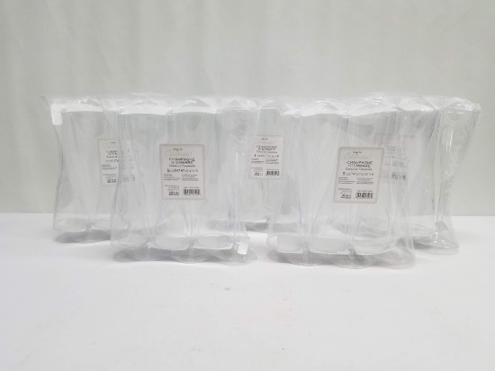 Plastic Champagne Stemware. 5 Sealed Packages of 6, 30 - New