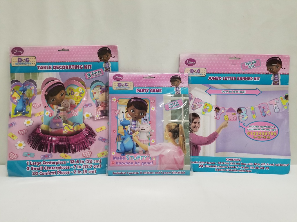 Doc Mcstuffins Party Decorations And Games Qty 3 New