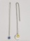 2 Costume Necklaces: Blue & Silver Tone Snowflake, Gold and Silver Tone Heart/Moon - New