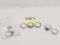 6 Size 7 Rings: 3 Stamped 925 - 2 Stacking Sets (3, 2) - New