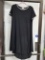 LuLaRoe Carly Dress, Size Large. Black with Gray Trip