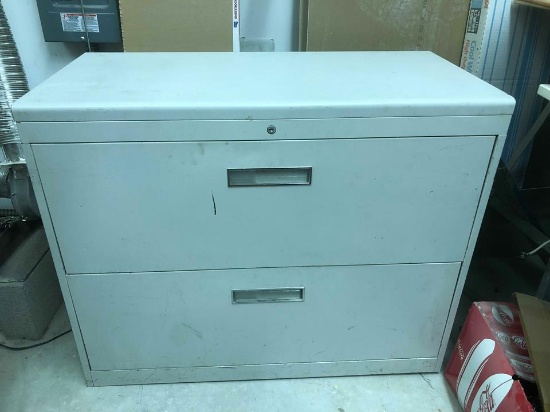 2 Drawer Lateral Filing Cabinet White