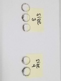 5 Costume Rings: 3 Size 3, 2 Size 4