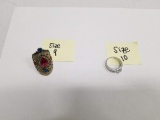 2 Costume Rings - Size 9 & 10 - New