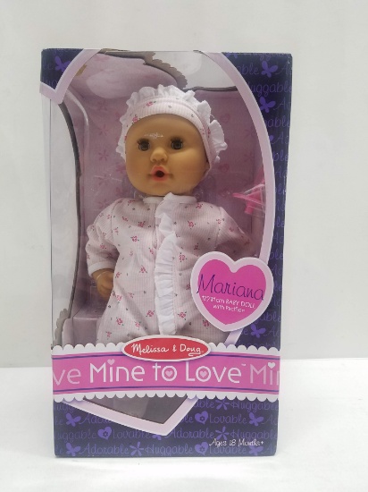 Melissa & Doug Mariana 12" Baby Doll with Pacifier - New