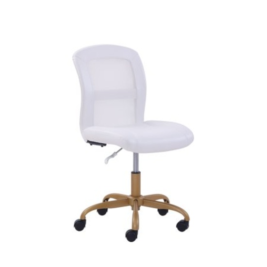 White Office Chair with Mesh Back, by Mainstays - New