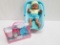Baby Doll in Carrier & Feeding Set - New