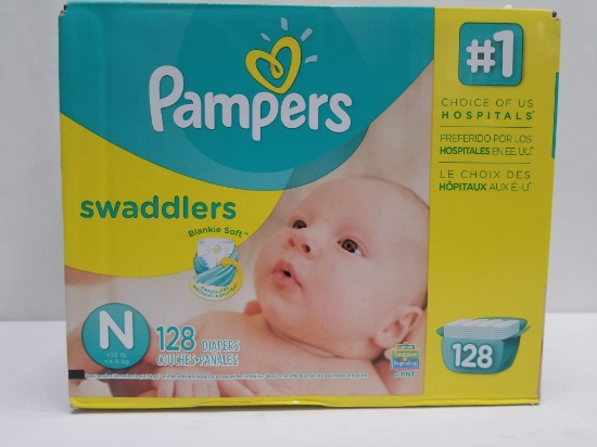 Pampers Swaddlers - Size N (Less than 10lbs) 128ct - New