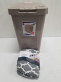 Sterilite 7.5 Gal TouchTop Garbage Can, Mainstays Ironing Board Cover & Pad - New