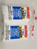 Plastic Drop Cloths. Husky 0.7 MIL, Two 3 packs - New