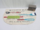 Kitchen Rug & Recipe Box - New