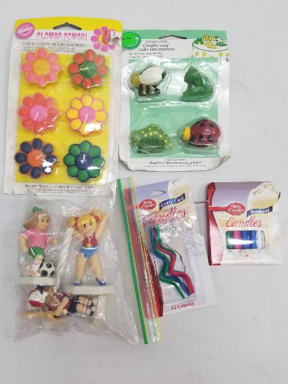 Cake Toppers/Candles Lot