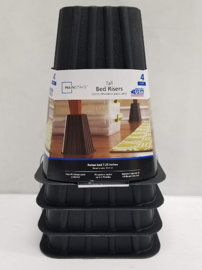 Tall Bed Risers 4-Pack - Mainstays - New