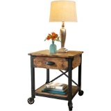 Sauder End Table Rustic Country Collection Weathered Pine - New