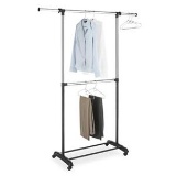 Whitmor Adjustable 2-Rod Garment Rack - New
