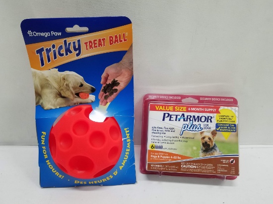 Dog Accessories: Tricky Treat Bowl & Pet Armor Plus - New