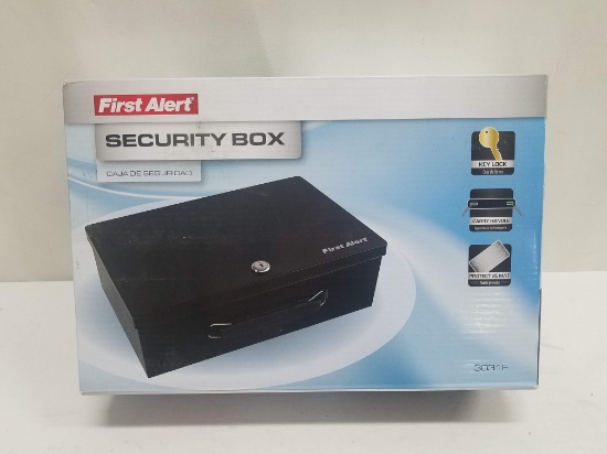 First Alert Security Box with Lock & Key