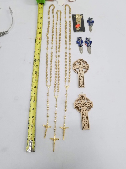 Religious Accessories: 3 Necklaces, 2 wall Hangings, 4 Bookmarks