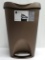 Umbra Brim 13 Gallon Garbage Can - Brown - Lid Cracked, Otherwise New