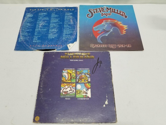 Steve Miller Band 3 LP Records: Book of Dreams, Greatest Hits 74-78, Your Saving Grace, G+ to VG