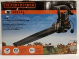 Black+Decker Corded 3-in-1 Blower/Vacuum/Mulcher - Open Box