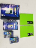 Notebooks (Two 1-Subject, 2 Versa) + 2 Boxes of Pilot G2 (Blue) Pens (Qty 32)