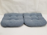Pair of Chair Cushions - Blue/White