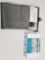 Bathroom Lot: Ombre Shower Curtain with Hooks, + 3 Drawer Flip Tower - New