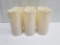 6 Pack Wax/Plastic Pillar LED Candles - Open Box, New