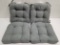 4pc Dining Chair Cushions - Grey Flannel - New